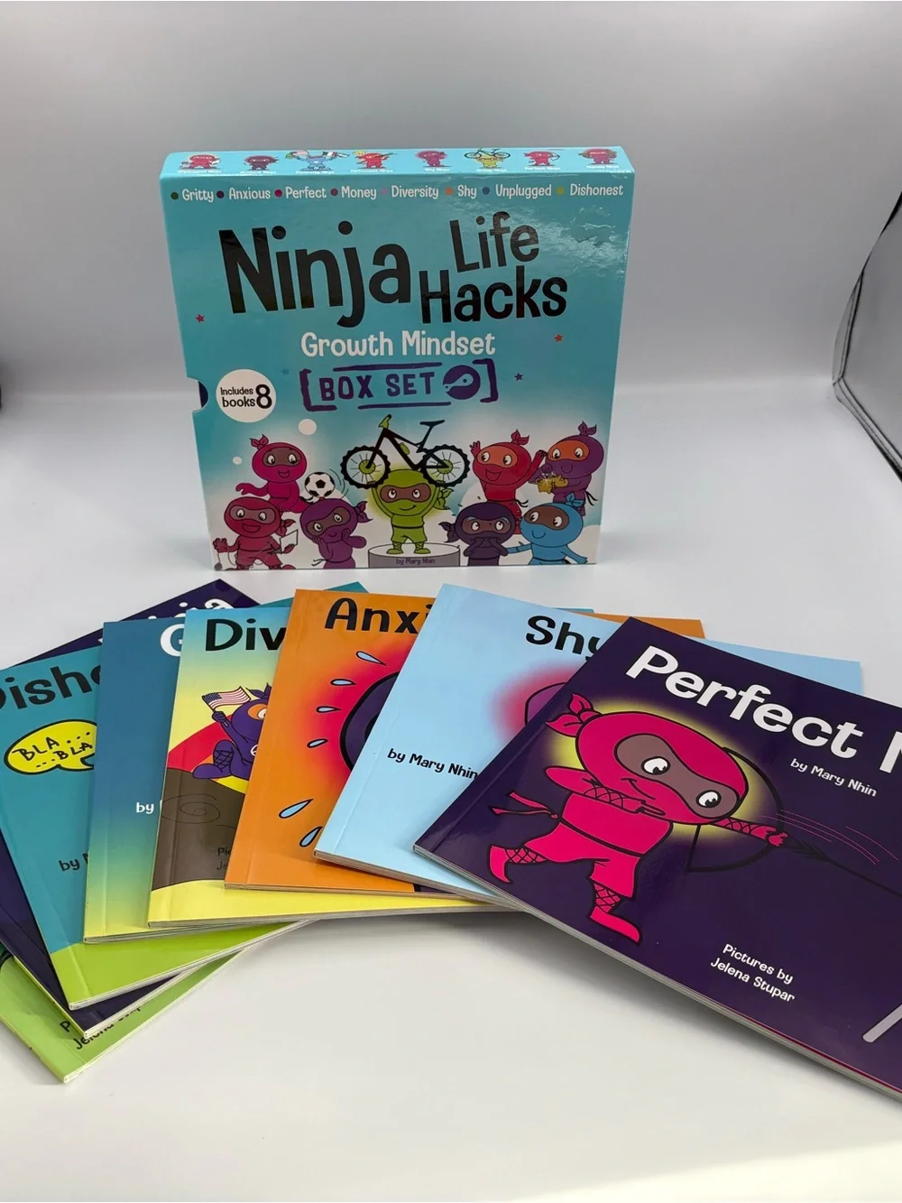Ninja Life Hacks Growth Mindset 8 Bk Box Set By Mary Nhin